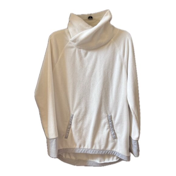 Old Navy white long pullover fleece size M - Picture 1 of 4